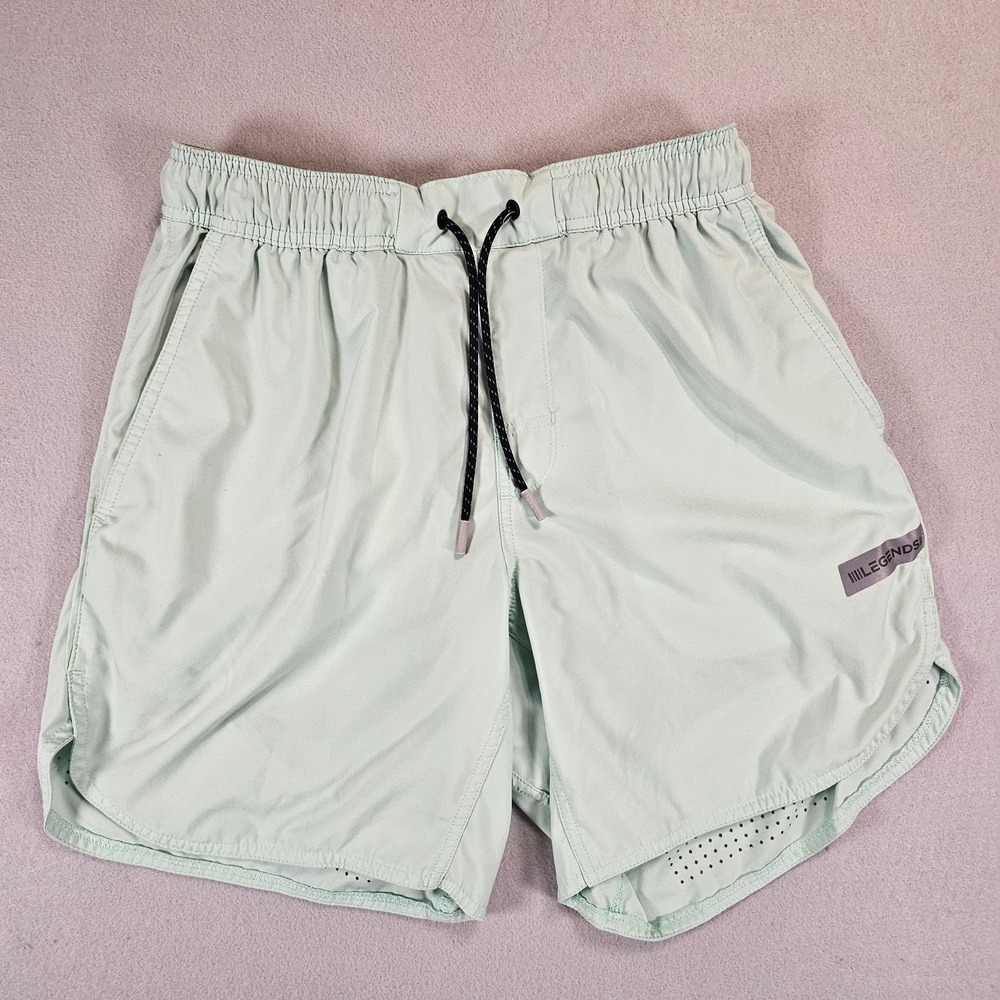 LEGENDS Luka Shorts Mens S Mint Green Good Lined 7" Running Gym Performance